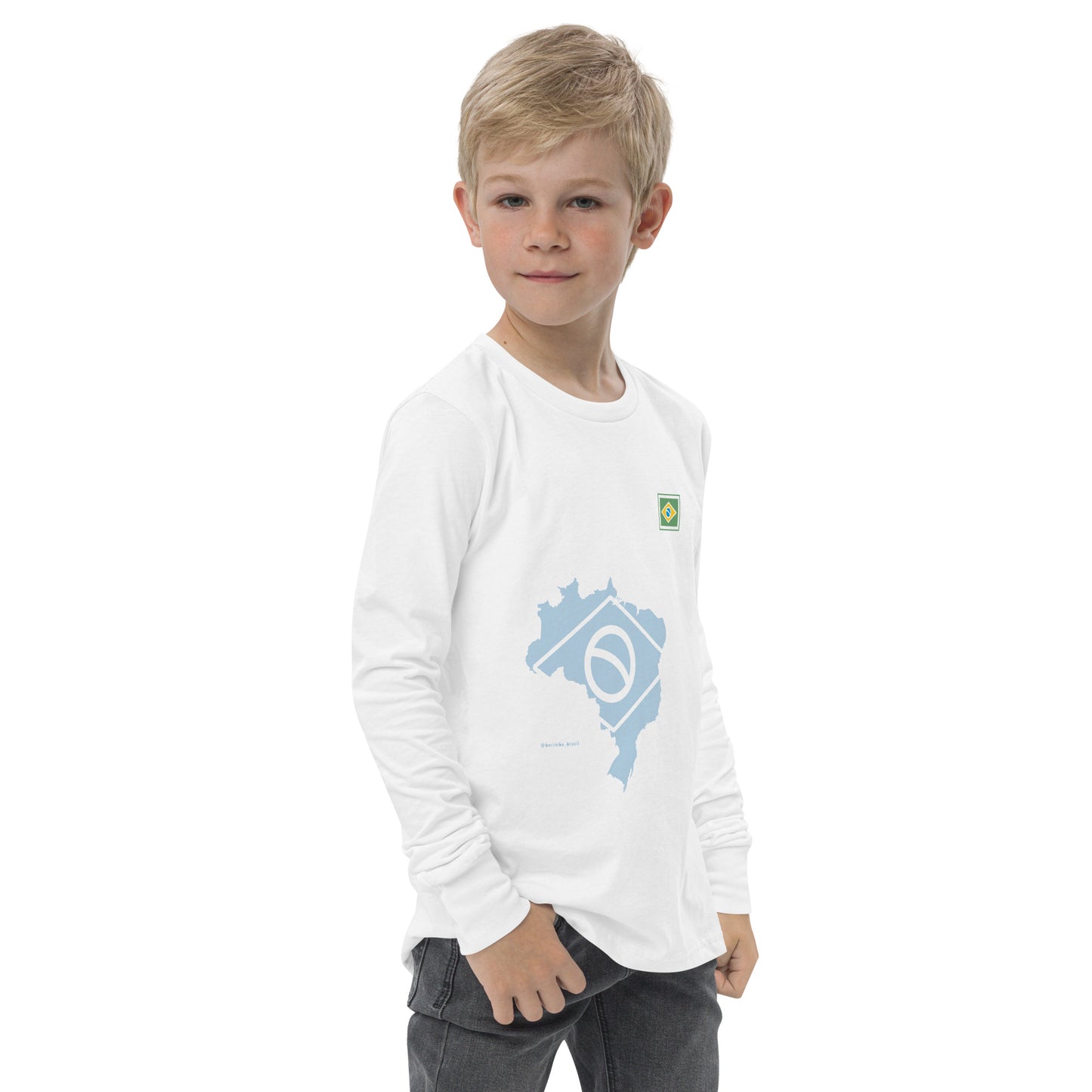 Camiseta Manga Longa Kids - Mapa do Brasil - unissex - Roupa Regional Brasileira | Berimba