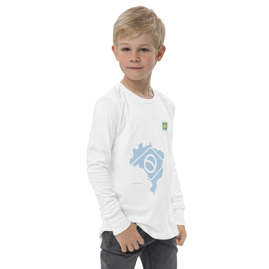 Camiseta de manga larga infantil - Mapa de Brasil - unisex